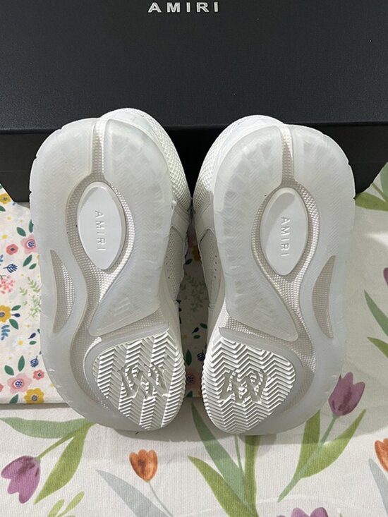 Amiri All-White Thick-Soled Deconstructed Sneakers - Picture 6 of 6